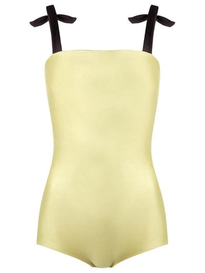 Adriana Degreas Square Neckline Swimsuit In Green