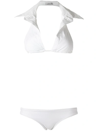 Amir Slama Triangle Bikini Set In White