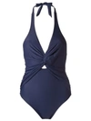 Amir Slama Panelled Swimsuit In Blue