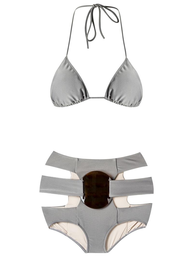 grey triangle bikini