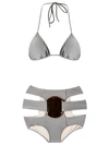 Adriana Degreas Triangle Bikini Set In Grey