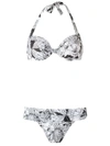 Amir Slama Printed Bikini Set In White