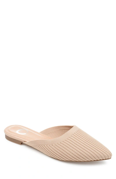 Journee Collection Journee Women's Wide Width Aniee Mule Flats In Beige