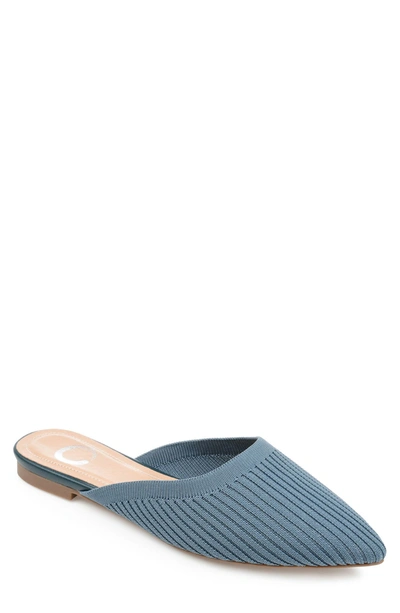 Journee Collection Women's Aniee Knit Mules In Blue
