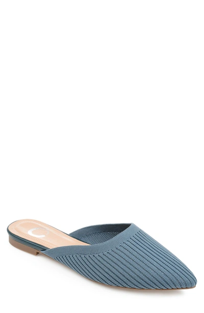 Journee Collection Journee Women's Wide Width Aniee Mule Flats In Blue