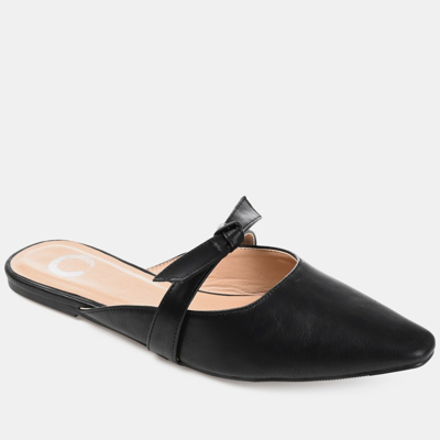 Journee Collection Women's Missie Bow Strap Mules In Black