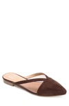 Journee Collection Women's Reeo Mesh Pointed Toe Slip On Mules In Brown