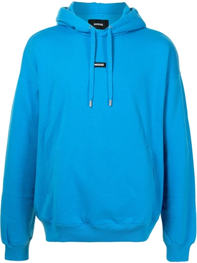 Mackage Krys Logo Hoodie Sweatshirt In Aqua