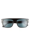 Tom Ford Dunning-02 55mm Rectangular Sunglasses In Shiny Black