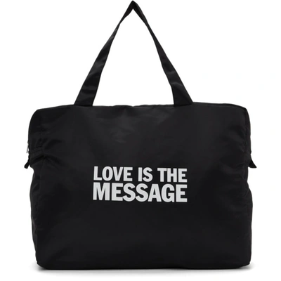 Honey Fucking Dijon "love Is The Message" Tote Bag In Black