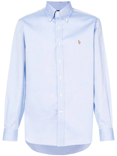 Polo Ralph Lauren Embroidered Logo Cotton Shirt In Pastel