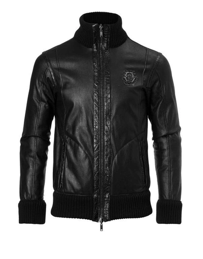 Philipp Plein Leather Jacket "sheldon"