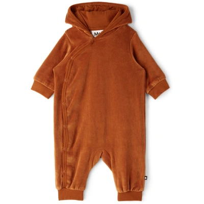 Molo Baby Brown Forest Bodysuit In 8343 Iron
