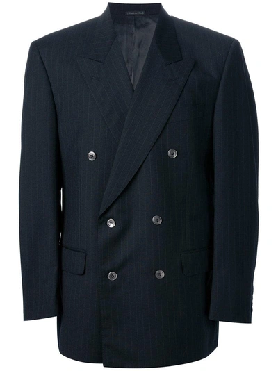 Pierre Cardin Vintage Pinstripe Formal Suit In Blue