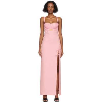 ワンピースその他 VERSACE Women Dresses 1015759 1A11287 1PT20 Pink Mid-length dress Versace Pink size 38 FR in Cotton
