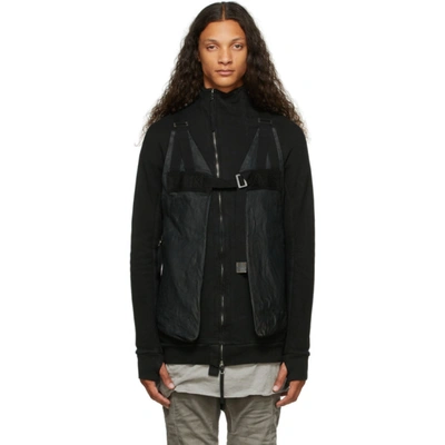 Boris Bidjan Saberi Black Leather Bag Vest