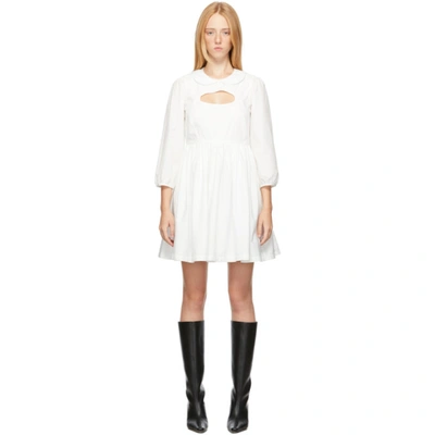 Sandy Liang White Socks Short Dress In 100 White