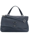 Zanellato Medium Foldover Clasp Tote Bag In Blue