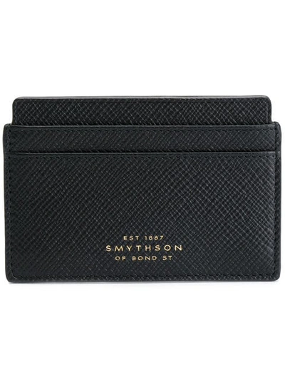 Smythson Burlington Leather Cardholder In Black