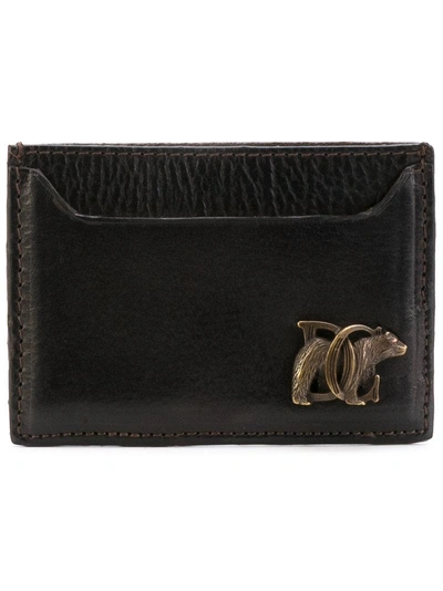Dsquared2 Floral Zip Top Card Holder - Brown