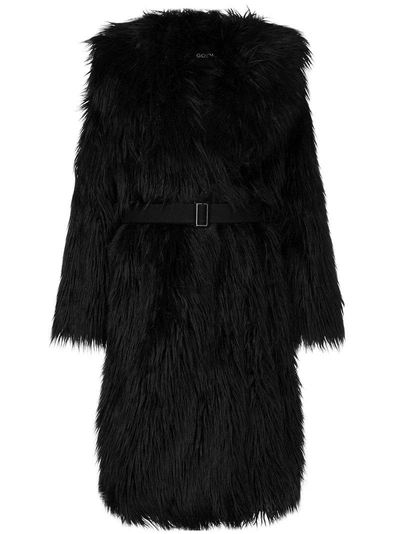 Goen J Oversized Faux Fur Coat In Black