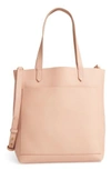 Madewell Medium Leather Transport Tote - Pink In Tinted Blush