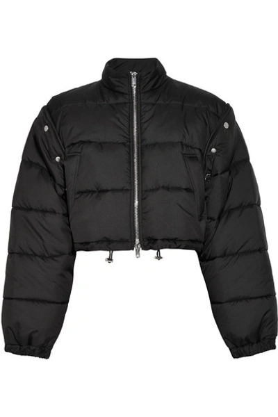 3.1 Phillip Lim Detachable Sleeve Cropped Puffer Jacket In Black | ModeSens