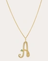 Zoe Lev 14k Yellow Gold Emerald & Diamond Accent Snake Initial Pendant Necklace, 16-18 In Black