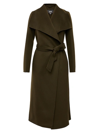 Mackage Mai Lightweight Wrap Wool Coat In Army