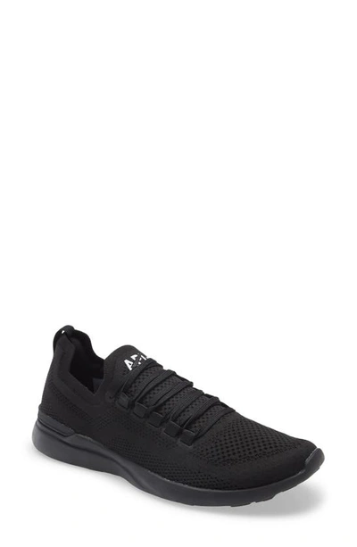 Apl Athletic Propulsion Labs Techloom Breeze Knit Running Shoe In Black / White / Black