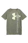 Under Armour Kids' Tech Split Logo Graphic Tee In Marine Od Green