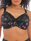 Elomi Full Figure Morgan Banded Underwire Stretch Lace Bra El4110, Online Only In Moonlit Meadow