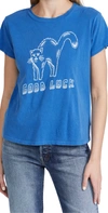 Mother The Boxy Goodie Goodie Supima(r) Cotton Tee In Blue