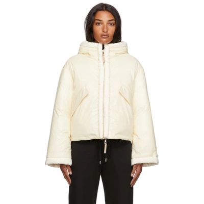 Moncler Genius 2 Moncler 1952 Nylon Hidden Down Hooded Alisia Jacket In Light Beige