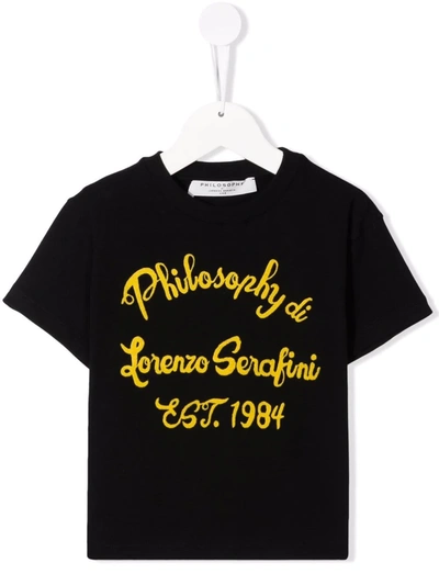 Philosophy Di Lorenzo Serafini Kids' Logo-print Short-sleeved T-shirt In Black