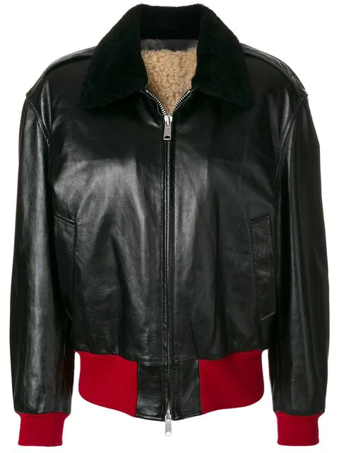 calvin klein shearling aviator jacket