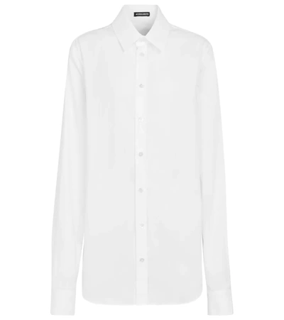 Ann Demeulemeester Alla Cotton Poplin Shirt In White