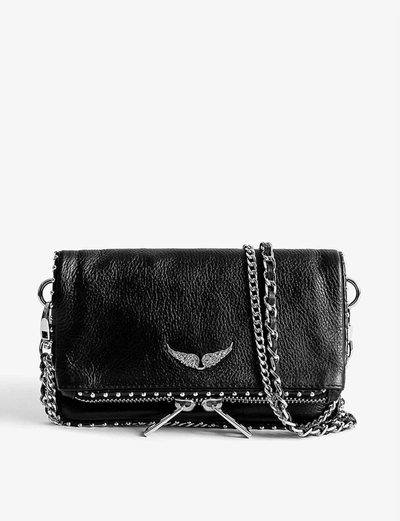 Zadig & Voltaire Mini Rock Clutch Bag In Black
