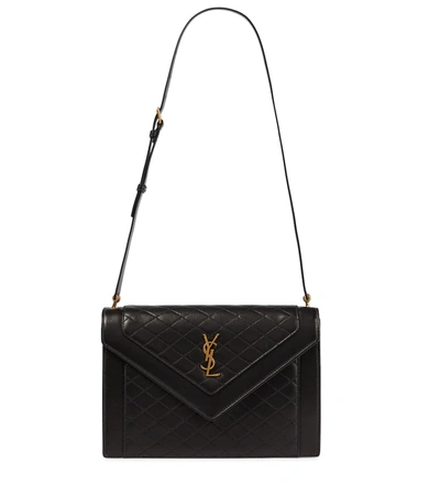 Saint Laurent Gaby Mini Ysl Quilted Leather Satchel Bag In Nero