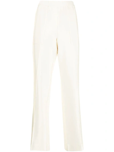 Goodious Split-cuff Straight-leg Trousers In Weiss