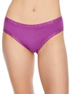 Natori Bliss Girl Comfortable Brief Panty Underwear With Lace Trim In Mulberry