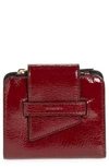 Allsaints Small Ray Leather Wallet In Liquid Rouge