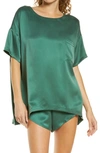 Lunya Washable Silk Short Pajamas In Opulent Green