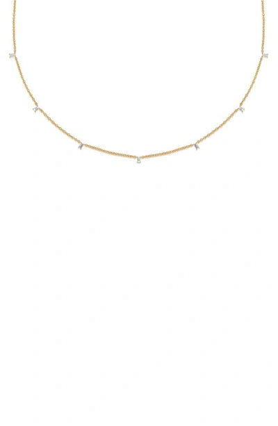 Ef Collection Women's 14k Gold & Diamond Baguette Necklace