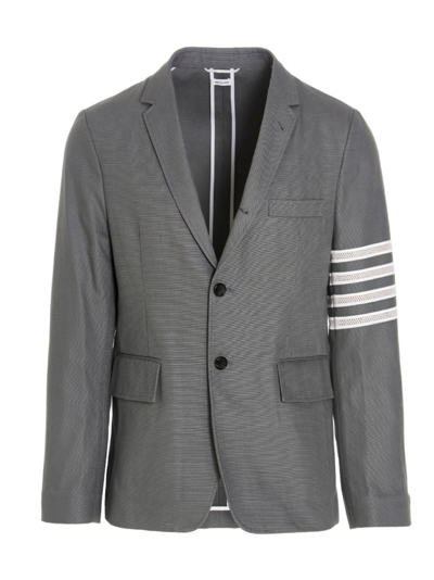 Thom Browne Unconstructed Blazer In Grey