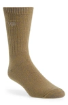 Ugg Trey Rib Crew Socks In Bamboo Green