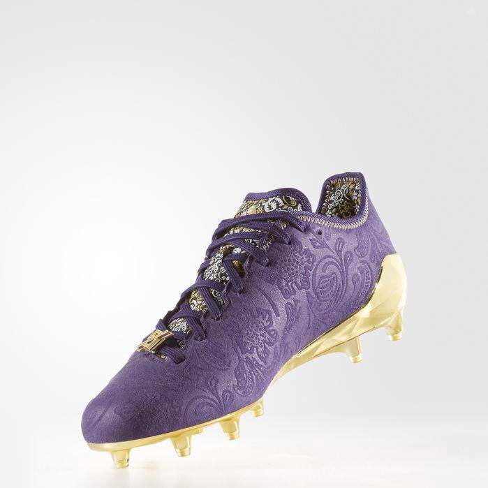 purple and yellow cleats