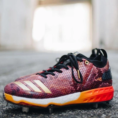 Adidas Originals Boost Icon 3 Atlanta Cleats In Power Red/metallic  Gold/black | ModeSens