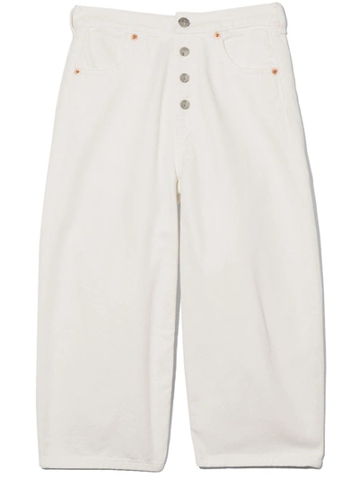 Mm6 Maison Margiela Teen Loose-fit Jeans In White