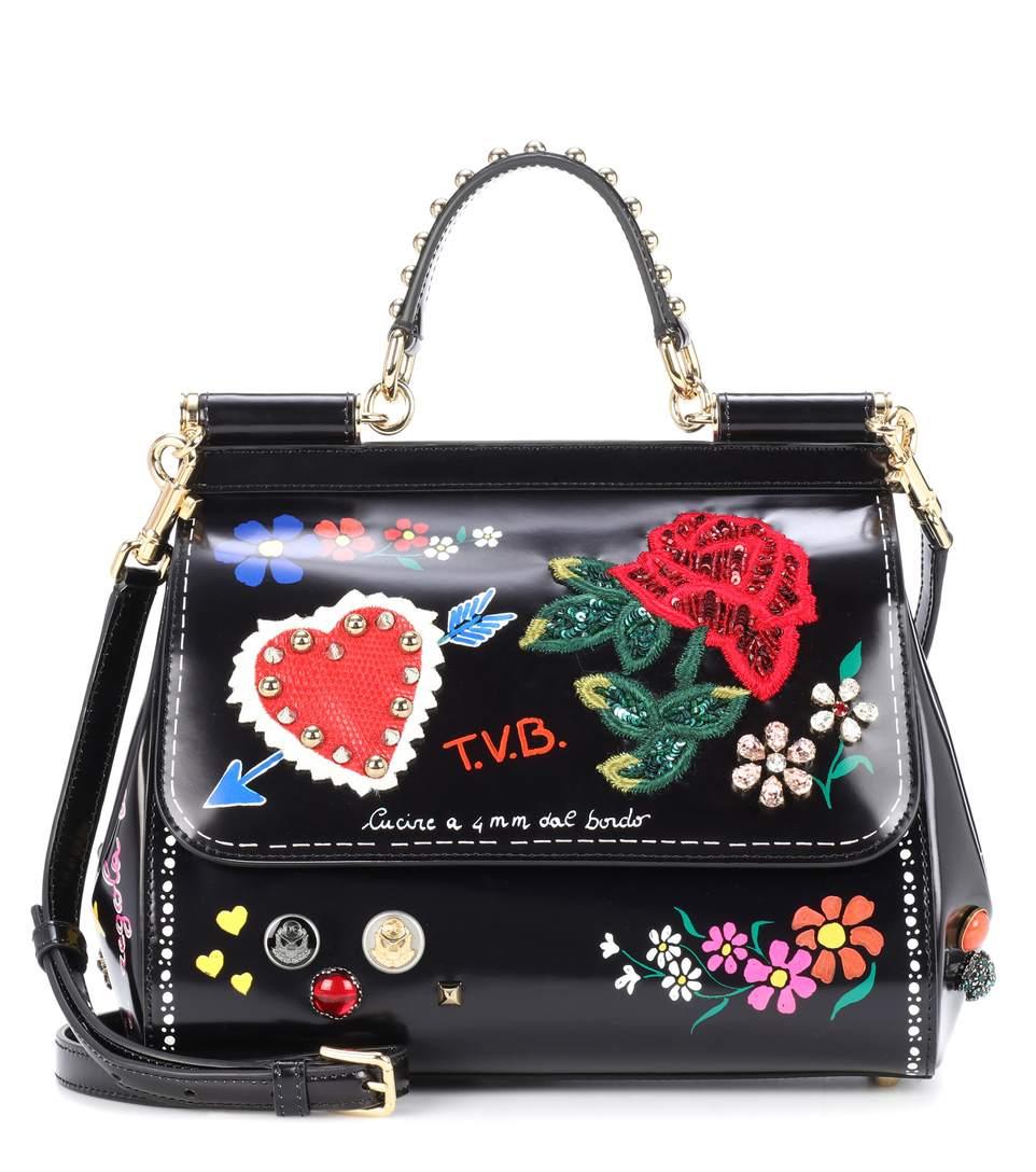 Dolce & Gabbana Sicily Medium Leather Shoulder Bag In You Make Me Love ...